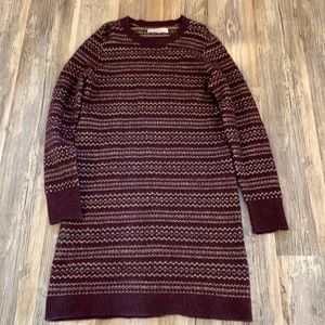 Loft Maroon Sweater Dress - Size M